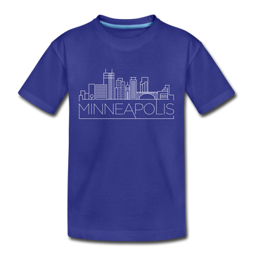 Minneapolis, Minnesota Toddler T-Shirt - Skyline Minneapolis Toddler Tee - royal blue