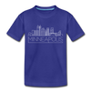 Minneapolis, Minnesota Toddler T-Shirt - Skyline Minneapolis Toddler Tee - royal blue