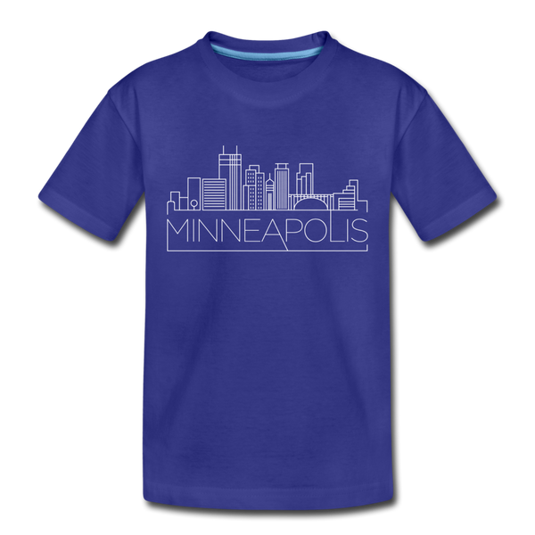 Minneapolis, Minnesota Toddler T-Shirt - Skyline Minneapolis Toddler Tee - royal blue
