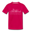 Minneapolis, Minnesota Toddler T-Shirt - Skyline Minneapolis Toddler Tee - dark pink