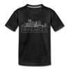 Minneapolis, Minnesota Toddler T-Shirt - Skyline Minneapolis Toddler Tee - charcoal gray
