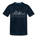 Minneapolis, Minnesota Toddler T-Shirt - Skyline Minneapolis Toddler Tee - deep navy