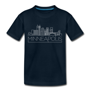 Minneapolis, Minnesota Toddler T-Shirt - Skyline Minneapolis Toddler Tee - deep navy