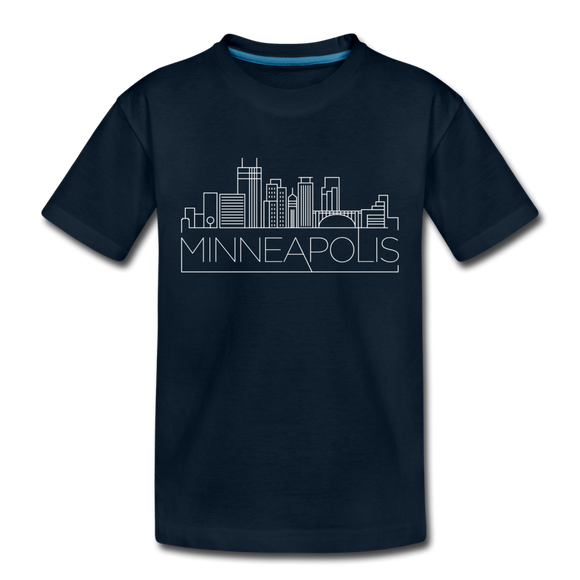 Minneapolis, Minnesota Toddler T-Shirt - Skyline Minneapolis Toddler Tee - deep navy