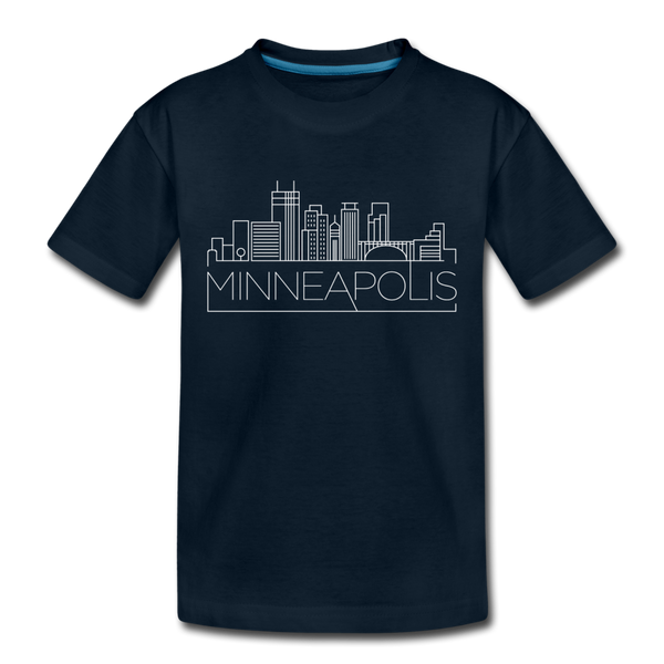 Minneapolis, Minnesota Toddler T-Shirt - Skyline Minneapolis Toddler Tee - deep navy