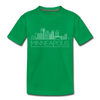 Minneapolis, Minnesota Toddler T-Shirt - Skyline Minneapolis Toddler Tee - kelly green