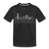 Milwaukee, Wisconsin Toddler T-Shirt - Skyline Milwaukee Toddler Tee - black