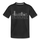 Milwaukee, Wisconsin Toddler T-Shirt - Skyline Milwaukee Toddler Tee - black