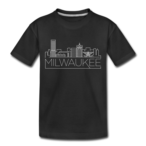 Milwaukee, Wisconsin Toddler T-Shirt - Skyline Milwaukee Toddler Tee - black