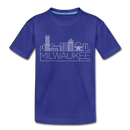Milwaukee, Wisconsin Toddler T-Shirt - Skyline Milwaukee Toddler Tee - royal blue