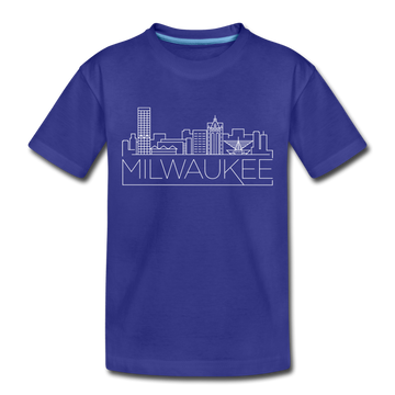 Milwaukee, Wisconsin Toddler T-Shirt - Skyline Milwaukee Toddler Tee - royal blue