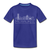 Milwaukee, Wisconsin Toddler T-Shirt - Skyline Milwaukee Toddler Tee - royal blue