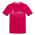 Milwaukee, Wisconsin Toddler T-Shirt - Skyline Milwaukee Toddler Tee - dark pink