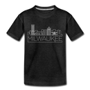 Milwaukee, Wisconsin Toddler T-Shirt - Skyline Milwaukee Toddler Tee - charcoal gray