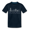 Milwaukee, Wisconsin Toddler T-Shirt - Skyline Milwaukee Toddler Tee - deep navy