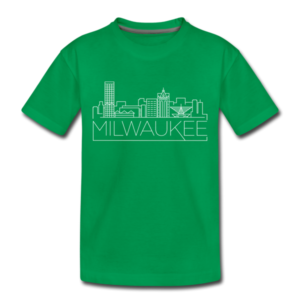 Milwaukee, Wisconsin Toddler T-Shirt - Skyline Milwaukee Toddler Tee - kelly green