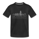 Oklahoma City, Oklahoma Toddler T-Shirt - Skyline Oklahoma City Toddler Tee - black