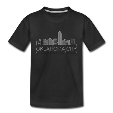 Oklahoma City, Oklahoma Toddler T-Shirt - Skyline Oklahoma City Toddler Tee - black