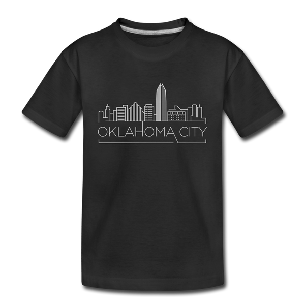 Oklahoma City, Oklahoma Toddler T-Shirt - Skyline Oklahoma City Toddler Tee - black