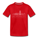 Oklahoma City, Oklahoma Toddler T-Shirt - Skyline Oklahoma City Toddler Tee - red