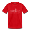Oklahoma City, Oklahoma Toddler T-Shirt - Skyline Oklahoma City Toddler Tee - red
