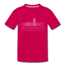 Oklahoma City, Oklahoma Toddler T-Shirt - Skyline Oklahoma City Toddler Tee - dark pink