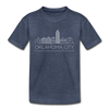 Oklahoma City, Oklahoma Toddler T-Shirt - Skyline Oklahoma City Toddler Tee - heather blue