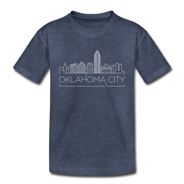 Oklahoma City, Oklahoma Toddler T-Shirt - Skyline Oklahoma City Toddler Tee - heather blue