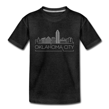 Oklahoma City, Oklahoma Toddler T-Shirt - Skyline Oklahoma City Toddler Tee - charcoal gray