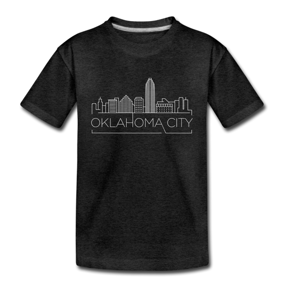 Oklahoma City, Oklahoma Toddler T-Shirt - Skyline Oklahoma City Toddler Tee - charcoal gray