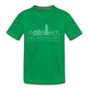 Oklahoma City, Oklahoma Toddler T-Shirt - Skyline Oklahoma City Toddler Tee - kelly green