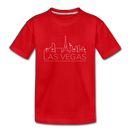 Las Vegas, Nevada Toddler T-Shirt - Skyline Las Vegas Toddler Tee - red