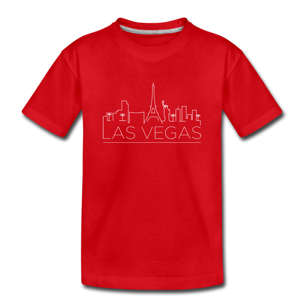 Las Vegas, Nevada Toddler T-Shirt - Skyline Las Vegas Toddler Tee - red