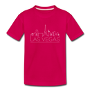 Las Vegas, Nevada Toddler T-Shirt - Skyline Las Vegas Toddler Tee - dark pink