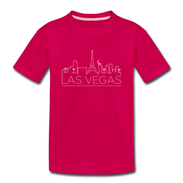 Las Vegas, Nevada Toddler T-Shirt - Skyline Las Vegas Toddler Tee - dark pink