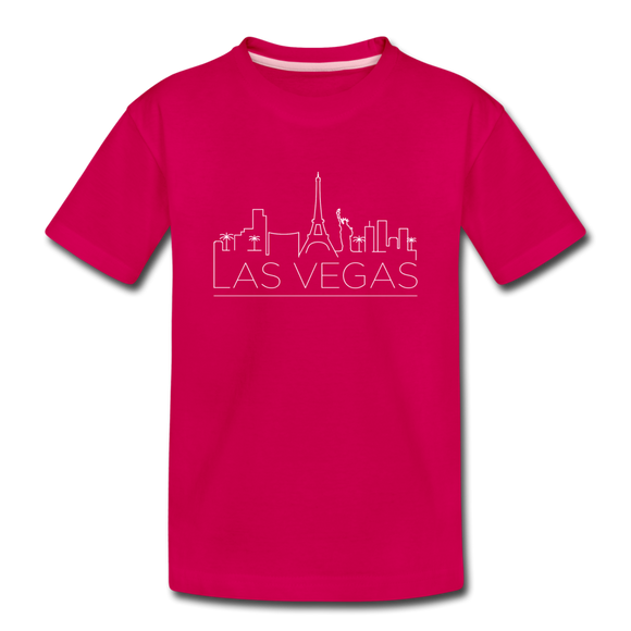Las Vegas, Nevada Toddler T-Shirt - Skyline Las Vegas Toddler Tee - dark pink
