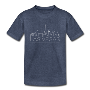 Las Vegas, Nevada Toddler T-Shirt - Skyline Las Vegas Toddler Tee - heather blue
