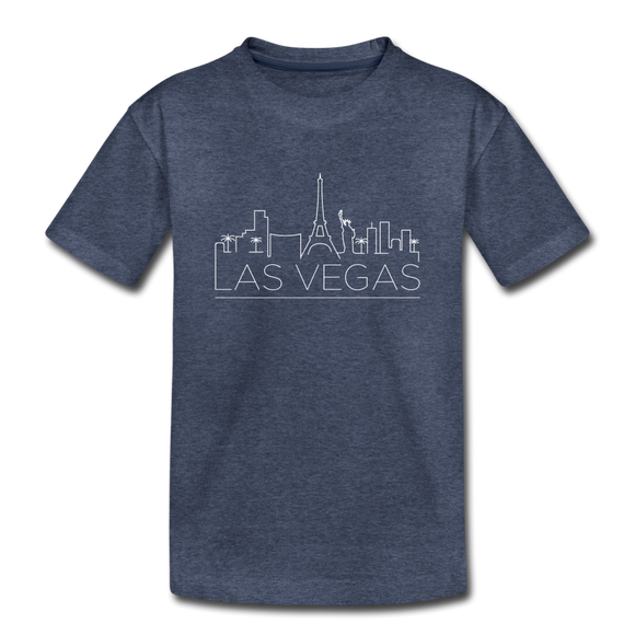 Las Vegas, Nevada Toddler T-Shirt - Skyline Las Vegas Toddler Tee - heather blue