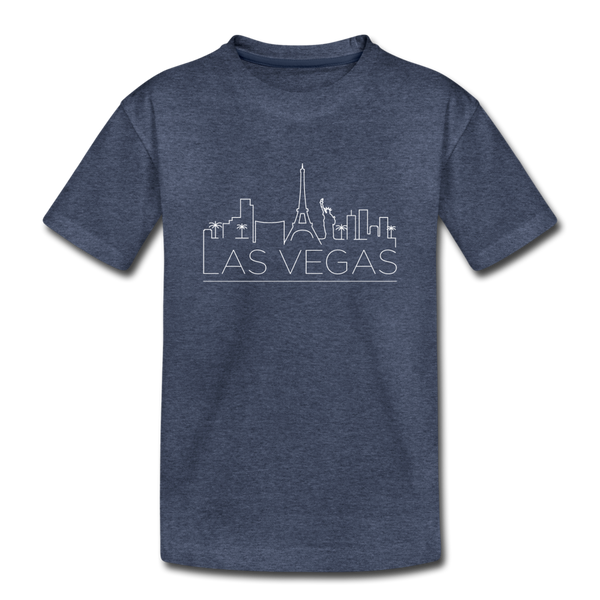 Las Vegas, Nevada Toddler T-Shirt - Skyline Las Vegas Toddler Tee - heather blue