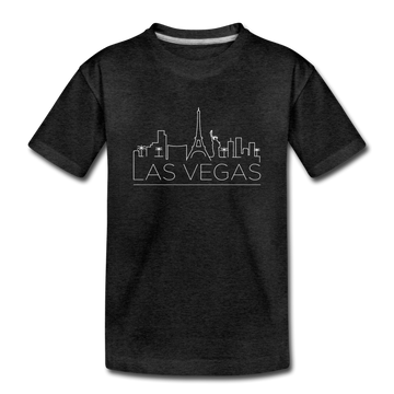 Las Vegas, Nevada Toddler T-Shirt - Skyline Las Vegas Toddler Tee - charcoal gray