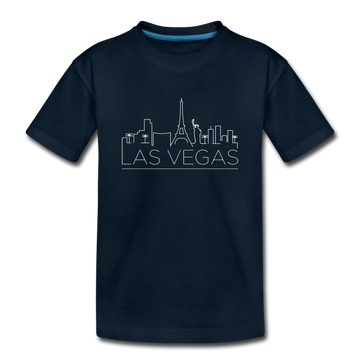 Las Vegas, Nevada Toddler T-Shirt - Skyline Las Vegas Toddler Tee - deep navy