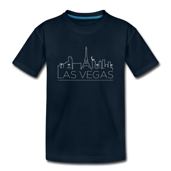 Las Vegas, Nevada Toddler T-Shirt - Skyline Las Vegas Toddler Tee - deep navy