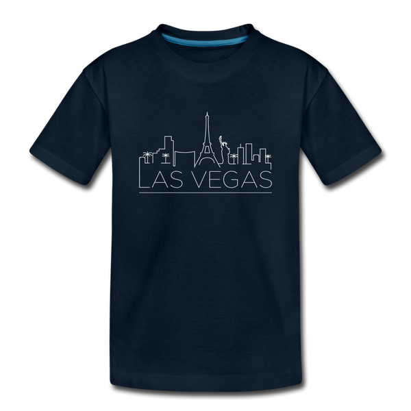 Las Vegas, Nevada Toddler T-Shirt - Skyline Las Vegas Toddler Tee - deep navy