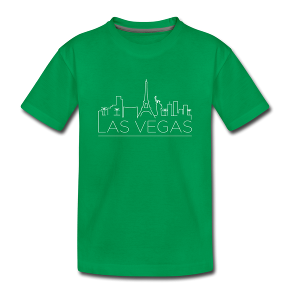 Las Vegas, Nevada Toddler T-Shirt - Skyline Las Vegas Toddler Tee - kelly green