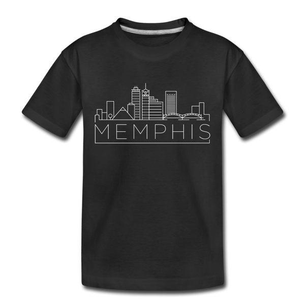 Memphis, Tennessee Toddler T-Shirt - Skyline Memphis Toddler Tee - black