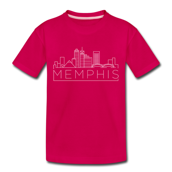 Memphis, Tennessee Toddler T-Shirt - Skyline Memphis Toddler Tee - dark pink