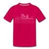 Memphis, Tennessee Toddler T-Shirt - Skyline Memphis Toddler Tee - dark pink