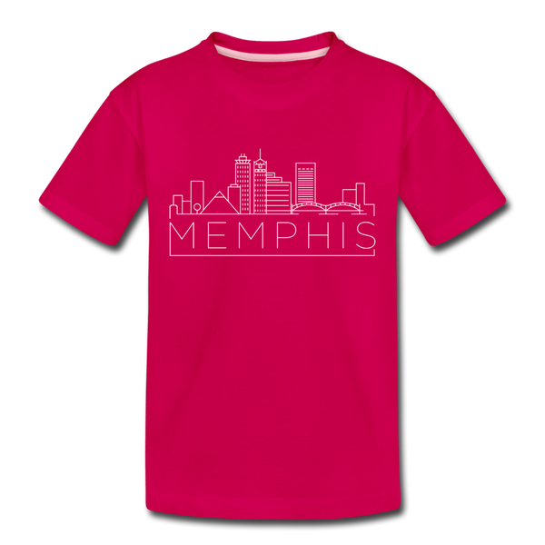 Memphis, Tennessee Toddler T-Shirt - Skyline Memphis Toddler Tee - dark pink