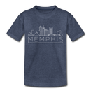 Memphis, Tennessee Toddler T-Shirt - Skyline Memphis Toddler Tee - heather blue