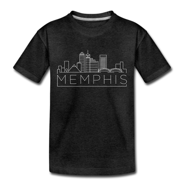 Memphis, Tennessee Toddler T-Shirt - Skyline Memphis Toddler Tee - charcoal gray